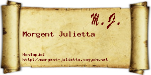Morgent Julietta névjegykártya